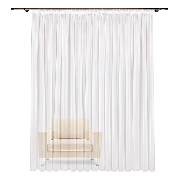 Store Pippa - Weiß - 450 x 175 cm