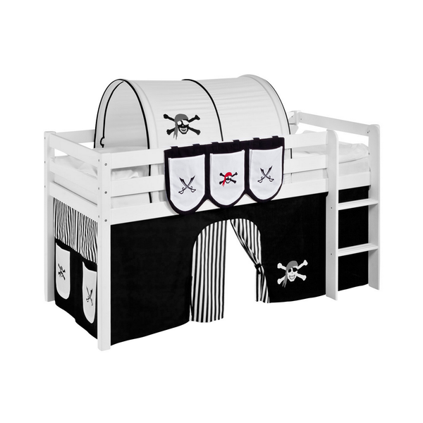 Taschen für Hochbett Spielbett Pirat - Schwarz - Baumwollstoff - 40 x 86 x 1 cm