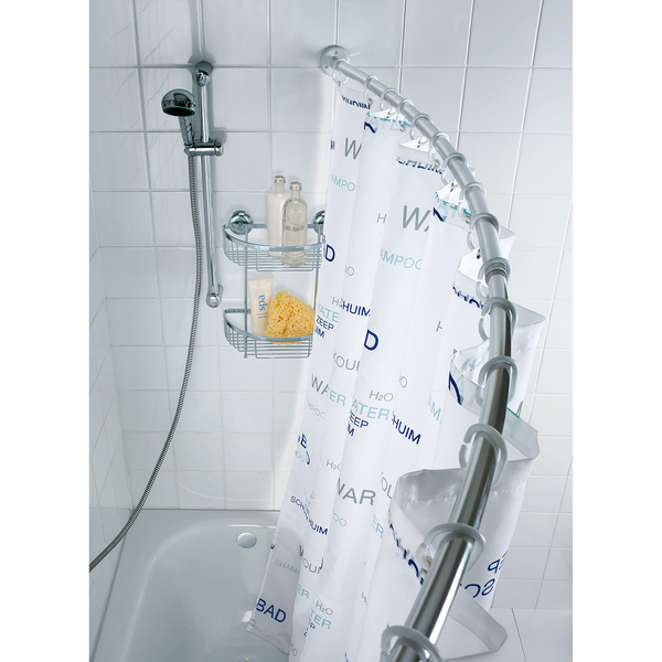 Teleskop-Badewannenstange - chrom
