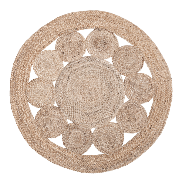 Juteteppich Chieko (handgefertigt) - Jute - 90 cm