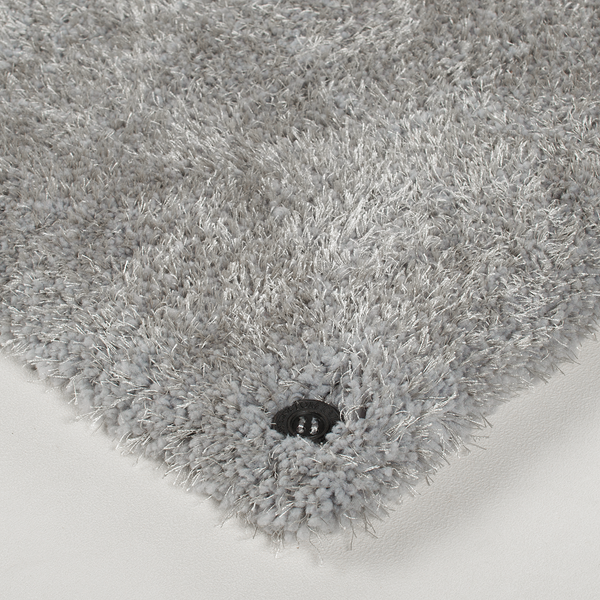 Teppich Soft Square - Grau - Maße: 65 x 135 cm