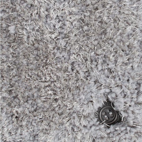 Teppich Soft Square - Grau - Maße: 65 x 135 cm