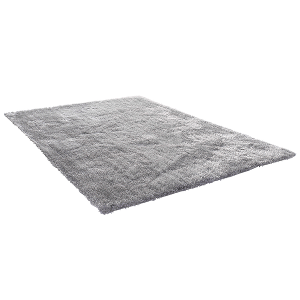 Teppich Soft Square - Grau - Maße: 65 x 135 cm