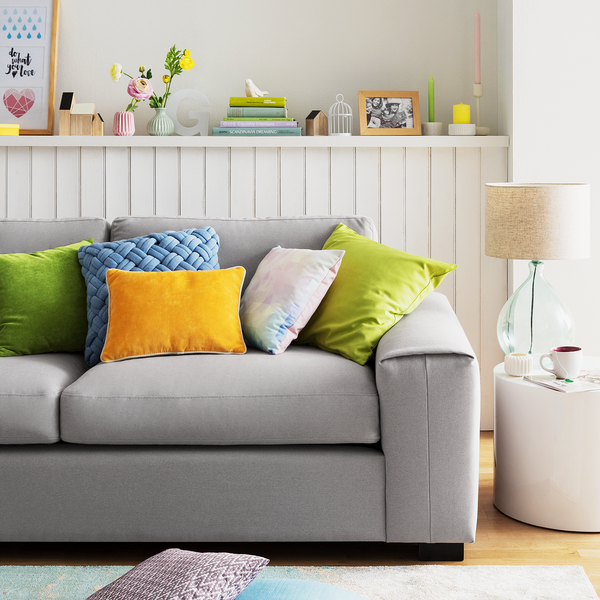 Tischleuchte Loster - Glas / Baumwollstoff - Hellbraun - 1-flammig - Hellbraun