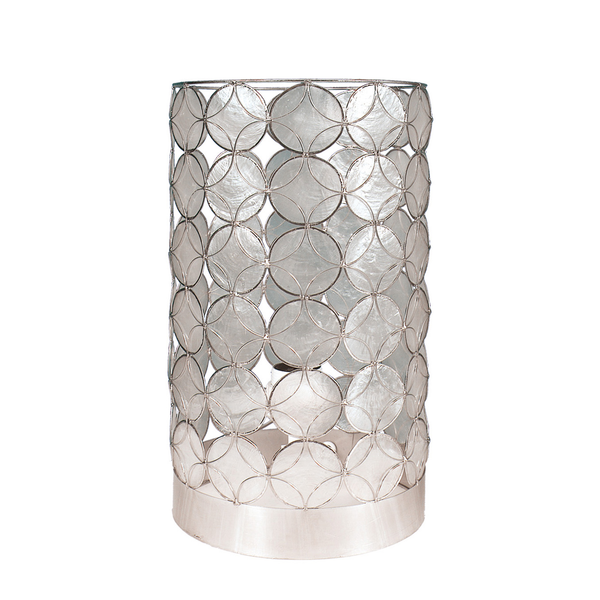 Tischleuchte Mermaid - Metall/Muschel - Beige - 1-flammig
