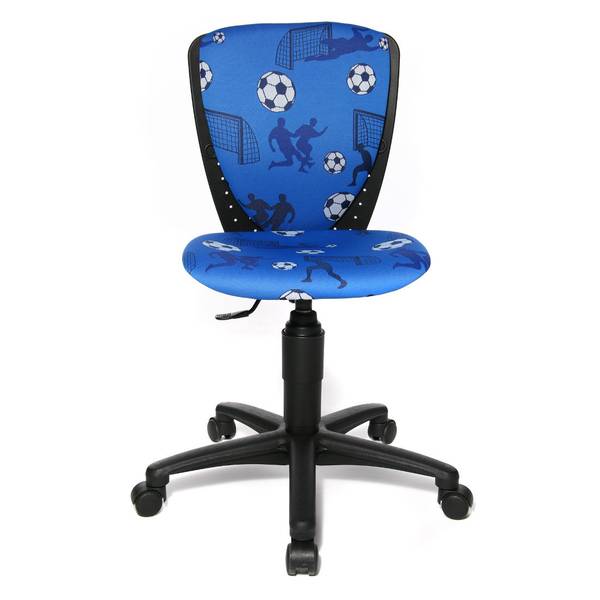 Kinderdrehstuhl S'cool - Webstoff / Kunststoff - Blau / Schwarz