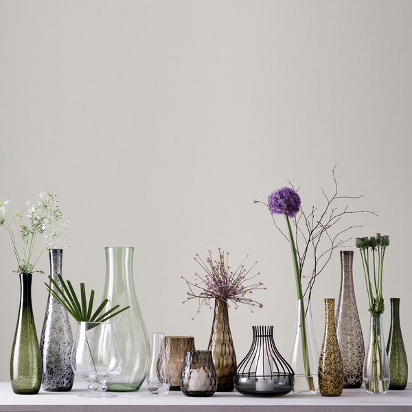 Vase Giardino - Glas - Glas Grau - Höhe: 60 cm