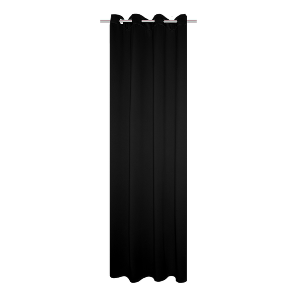 Verdunklungsvorhang Thermo - Webstoff - Schwarz