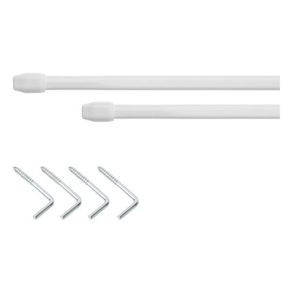 Vitragestange Rogowo - Metall - Weiß