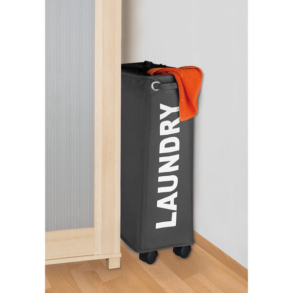 Wäschesammler Corno - Kunstfaser - Grau - Grau