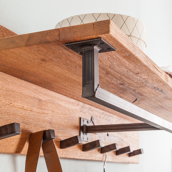 Wandgarderobe Forunas II - Wildeiche massiv