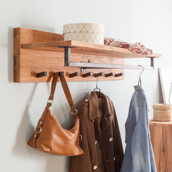 Wandgarderobe Forunas II - Wildeiche massiv