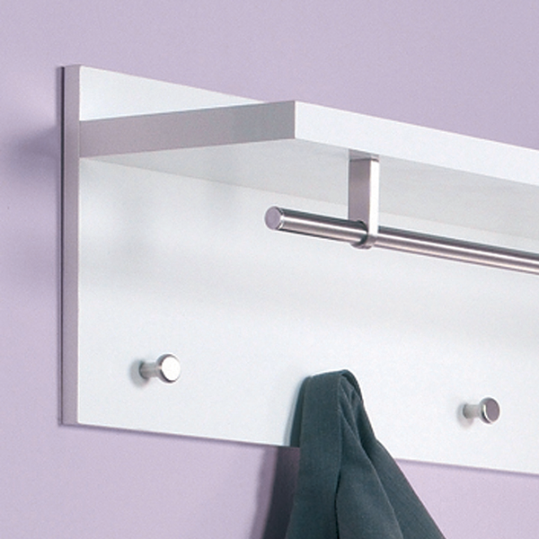 Wandgarderobe Yolo I - Hochglanz Weiß