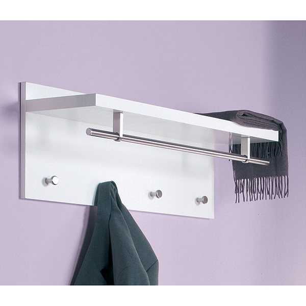 Wandgarderobe Yolo I - Hochglanz Weiß