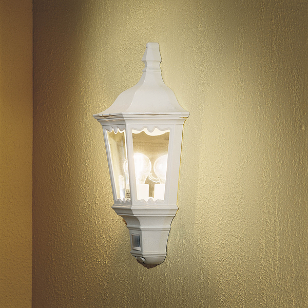 Wandleuchte Firenze - (mit Bewegungsmelder) - Aluminium/Glas - 1-flammig