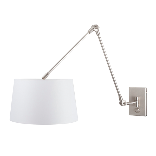 Wandleuchten-Armatur Gramineus 1-flammig - Nickel matt