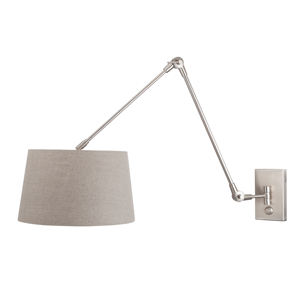 Wandleuchten-Armatur Gramineus 1-flammig - Nickel matt