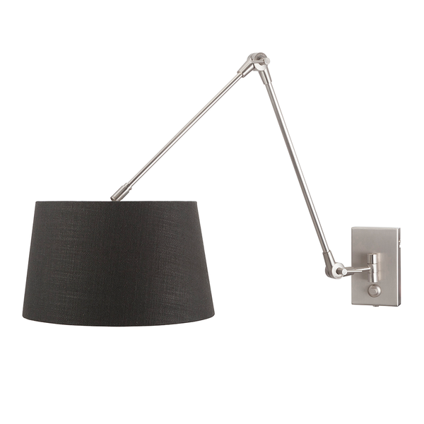 Wandleuchten-Armatur Gramineus 1-flammig - Nickel matt