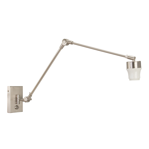 Wandleuchten-Armatur Gramineus 1-flammig - Nickel matt