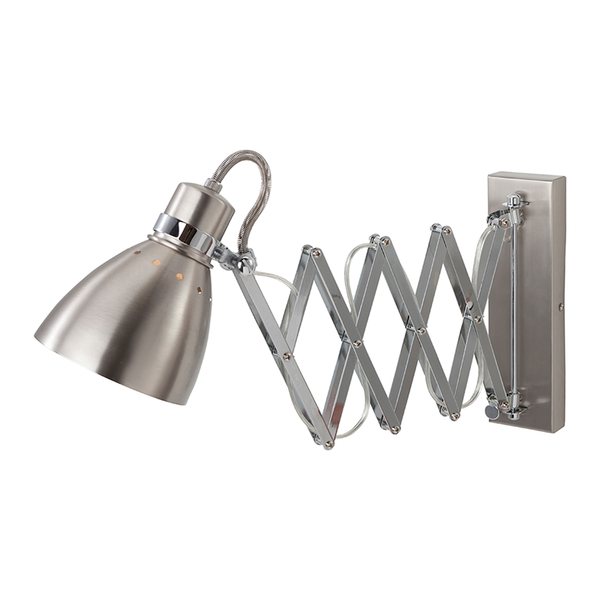 Wandleuchte Spring 1-flammig - Nickel matt