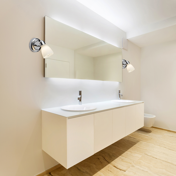 Wandstrahler Kensington - Glas / Eisen - 1-flammig