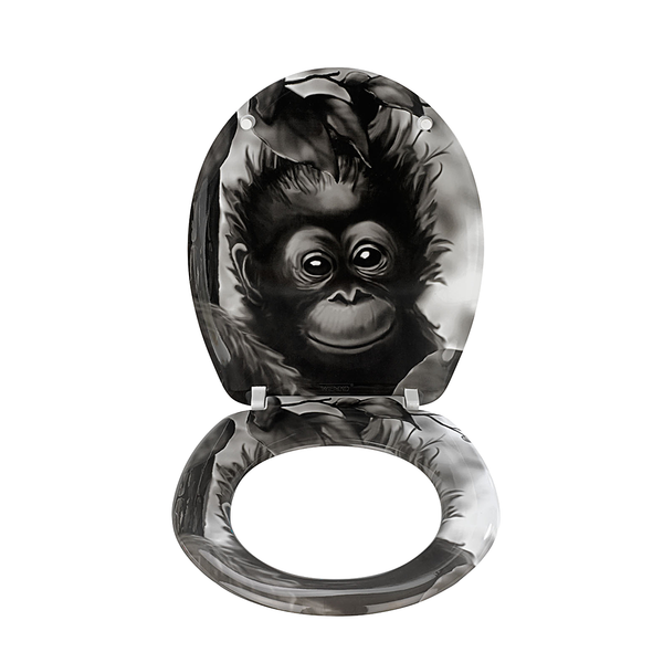 WC-Sitz Affe - Multicolor - Kunststoff