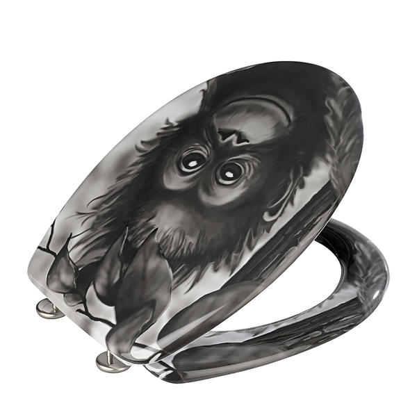 WC-Sitz Affe - Multicolor - Kunststoff