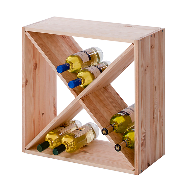Weinregal Bendik I - Massivholz Fichte - Naturbelassen